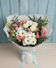 Букет цветов из:  Розы, Лизиантусы и Хризантемы в Бузулуке