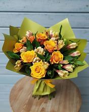 Букет цветов из:  Альстромерии и Розы #REPLACE_PRED# Бузулуке