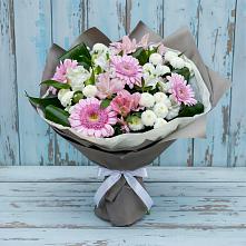 Букет цветов из:  Герберы, Альстромерии и Хризантемы в Бузулуке