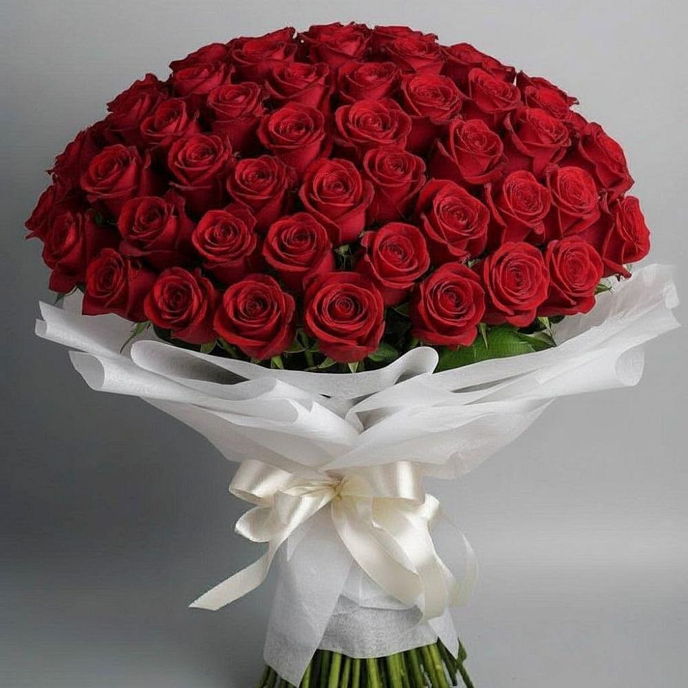 Букет 101 Красная роза Блэк Мэджик в Бузулуке