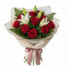 Букет цветов из:  Лилии и Розы в Бузулуке