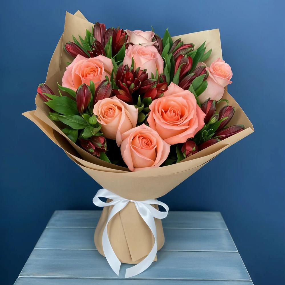 Букет цветов из: Розы и Альстромерии в Бузулуке