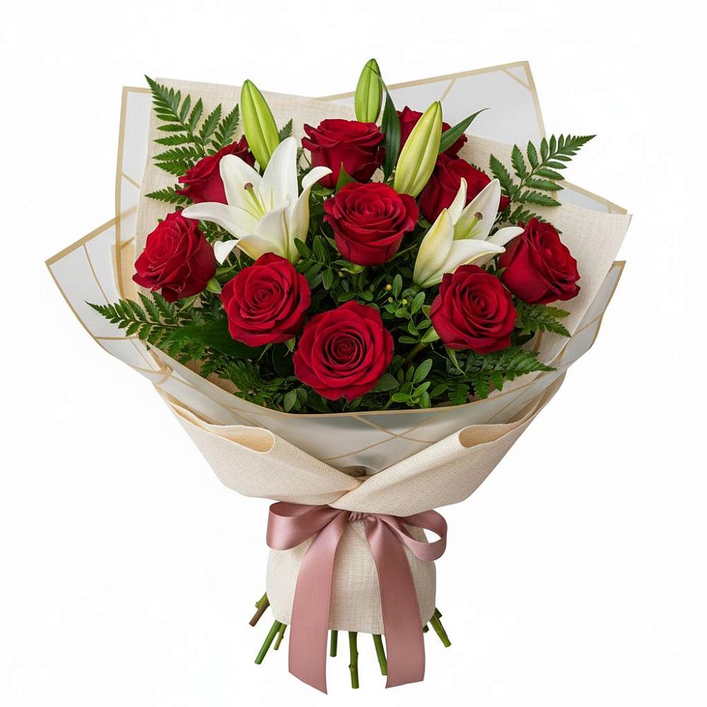 Букет цветов из: Лилии и Розы в Бузулуке