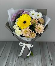 Букет цветов из:  Розы, Герберы и Хризантемы в Бузулуке