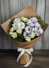 Букет цветов из:  Хризантемы и Розы #REPLACE_PRED# Бузулуке