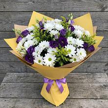 Букет цветов из:  Ирисы, Хризантемы и Ромашки в Бузулуке