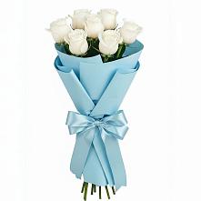 Букет 7 белых роз Проуд в Бузулуке