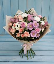 Букет цветов из:  Хризантемы, Розы и Альстромерии #REPLACE_PRED# Бузулуке