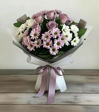 Букет цветов из:  Хризантемы и Розы в Бузулуке