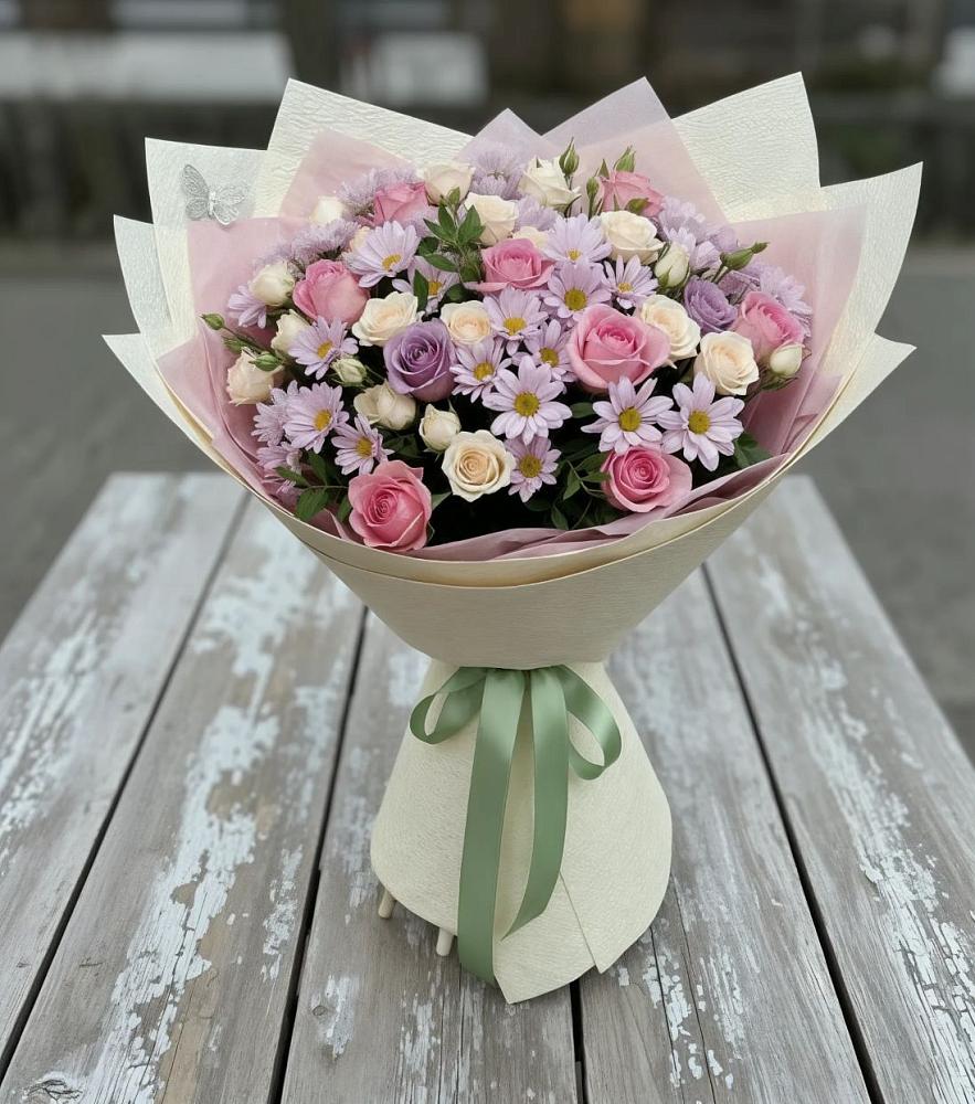 Букет цветов из: Розы и Хризантемы в Бузулуке