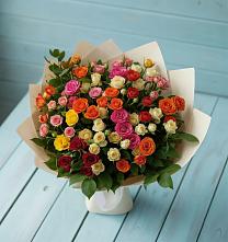 Букет Микс из разноцветных кустовых роз #REPLACE_PRED# Бузулуке